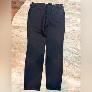 Wonderly Mid-Rise Skinny Jeans Size 6S Black Stretch Denim Pants